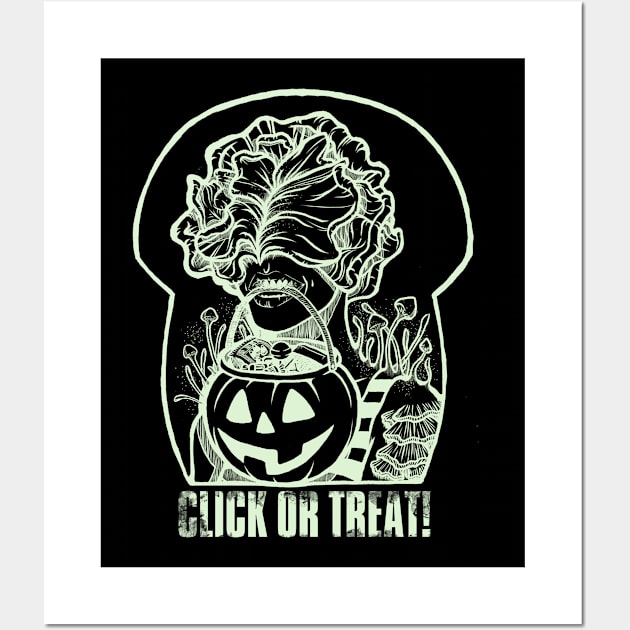 Trick-or-Treating Clicker (Dark) Wall Art by ConfusionCafé